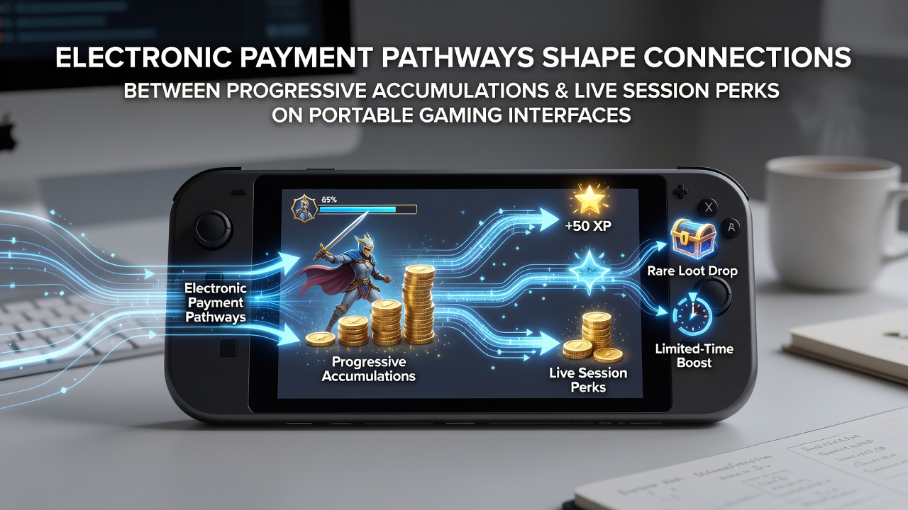 Illustration elektronischer Zahlungswege in mobilen Casino-Apps mit progressiven Jackpots und Live-Dealer-Sitzungen